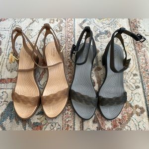 Crocs sandals 2 pair